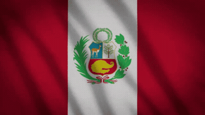 A Red White And Yellow Flag With A Coat Of Arms GIF