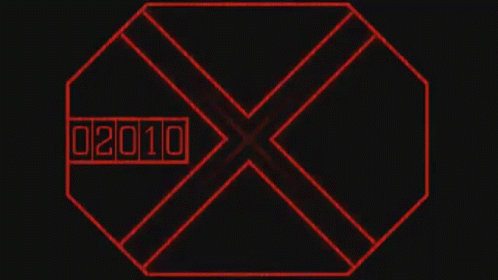 A Red X With The Number 01524 In The Middle GIF