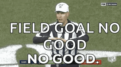 A Referee Says Field Goal No Good No Good On The Screen GIF