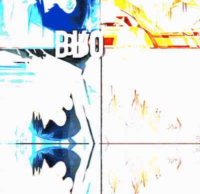 A Reflection Of A Person With The Word Bbq On The Top GIF