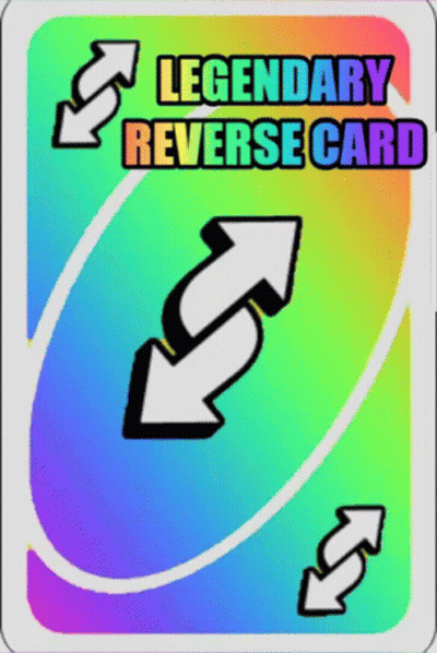 A Reverse Card That Says " Legendary Reverse Card " On It GIF