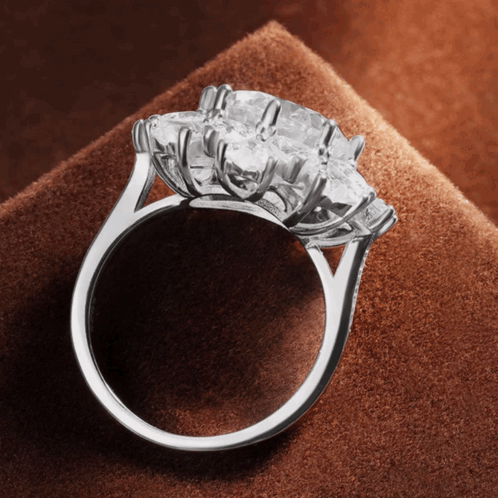 A Ring With A Large Diamond In The Center GIF
