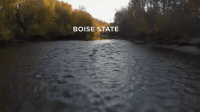A River With The Word Boise State Written On It GIF