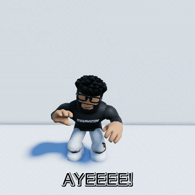 A Roblox Character Wearing A Tshirt That Says Tyler Watson GIF