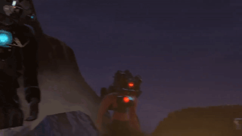 A Robot Holding A Speaker With Circles Around It GIF