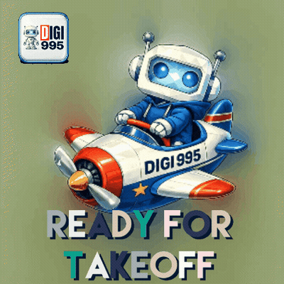 A Robot Is Flying In A Plane With The Words Ready For Takeoff Below It GIF