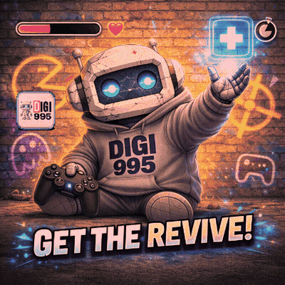 A Robot Wearing A Hoodie That Says Digi 995 GIF
