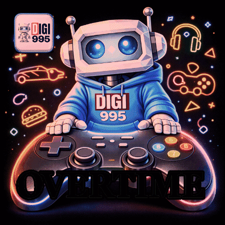 A Robot Wearing A Hoodie That Says Digi On It GIF