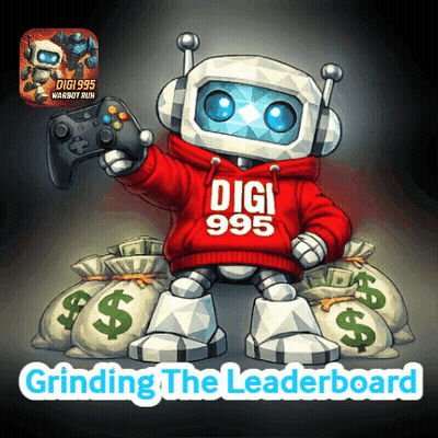 A Robot Wearing A Red Hoodie That Says Digi 995 GIF