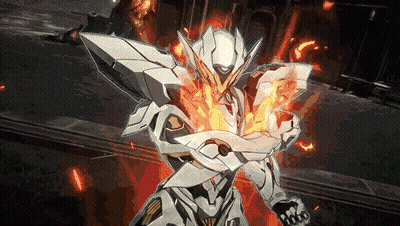A Robot With A Flame Coming Out Of It 'S Arms GIF