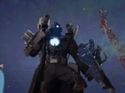 A Robot With A Light On The Back Of It GIF
