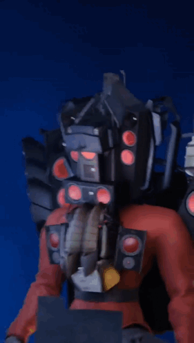 A Robot With A Lot Of Speakers On His Back GIF