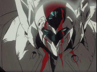 A Robot With Blood Coming Out Of Its Face GIF