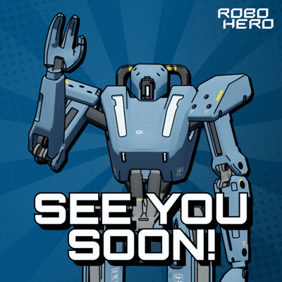 A Robot With The Words See You Soon Written On It GIF