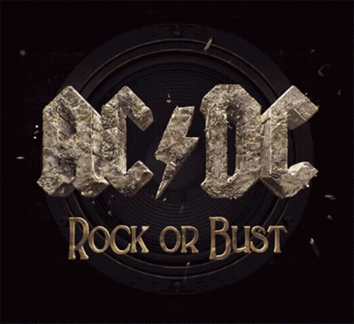 A Rock Or Bust Logo With A Broken Rock In The Center GIF