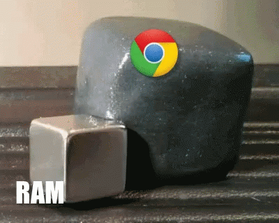 A Rock With A Google Chrome Logo On It GIF