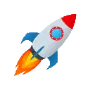 A Rocket Is Flying Through The Air With A Flame Coming Out Of It . Sticker