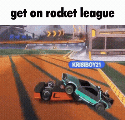 A Rocket League Game Is Being Played On A Computer Screen GIF