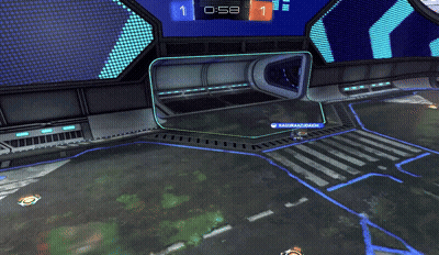 A Rocket League Game Is Underway And The Score Is 1 To 1 GIF