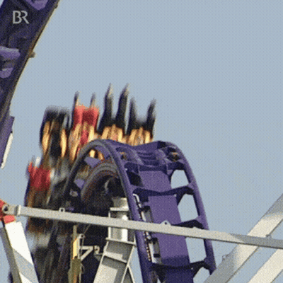 A Roller Coaster With The Letter Br On The Bottom Right GIF