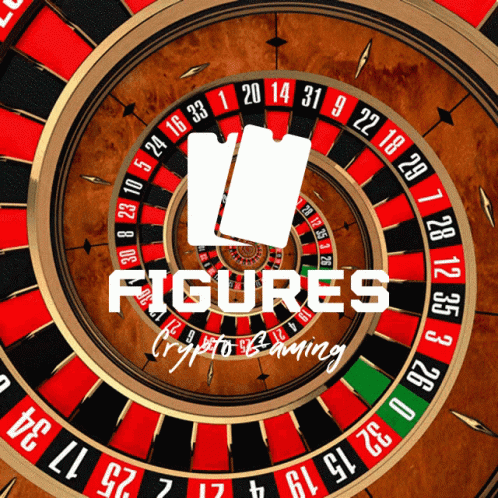 A Roulette Wheel With The Words Figures Crypto Gaming Written On The Bottom GIF