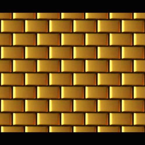A Row Of Gold Bricks Lined Up In A Row GIF