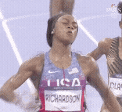 A Runner With The Name Richardson On Their Jersey GIF