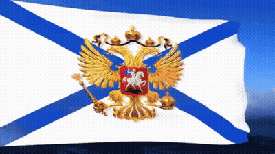 A Russian Flag Has A Coat Of Arms On It GIF