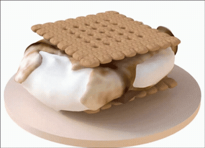 A S'more With A Graham Cracker On Top GIF