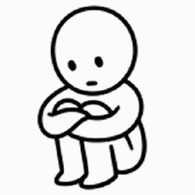 A Sad Cartoon Character Is Sitting On The Floor With His Arms Crossed And Crying . GIF