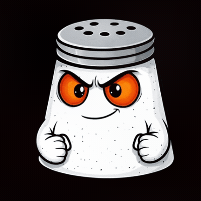 A Salt Shaker Is Giving A Thumbs Up With The Words Good Job Written Below It GIF