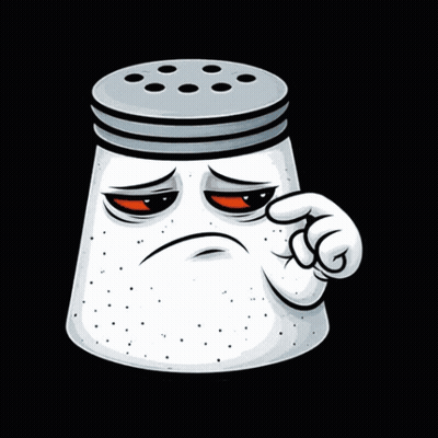 A Salt Shaker Is Pointing Up With The Words Quick Question Written Below It GIF
