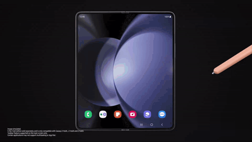 A Samsung Phone Shows A Page That Says " Our Galaxy " GIF