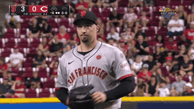 A San Francisco Baseball Player Stands On The Mound During A Game GIF