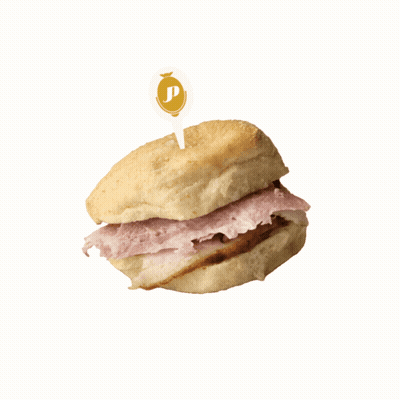 A Sandwich With A Toothpick Sticking Out Of It That Says " Happy Birthday " GIF