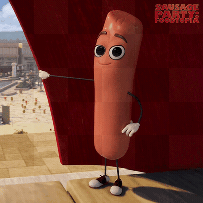 A Sausage With Arms And Legs From Sausage Party GIF