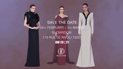 A Save The Date Advertisement For A Fashion Show Taking Place On February 26Th And March 3Rd GIF