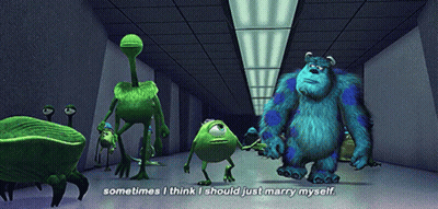 A Scene From Monsters Inc With Mike Wazowski And Sully GIF