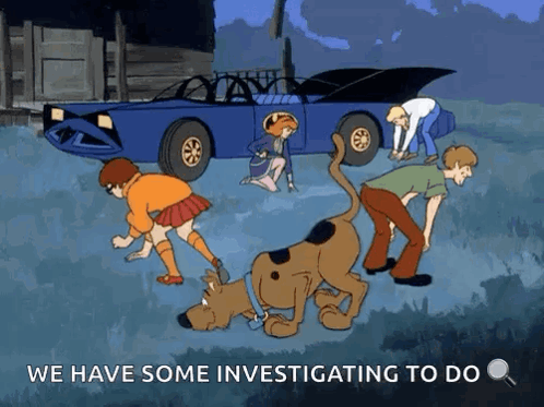 A Scooby Doo Cartoon With The Words We Have Some Investigating To Do On The Bottom GIF
