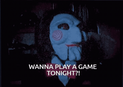 A Screen Says Wanna Play A Game Tonight On It GIF