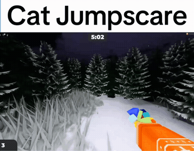 A Screen Shot Of A Game Called Cat Jumpscare GIF