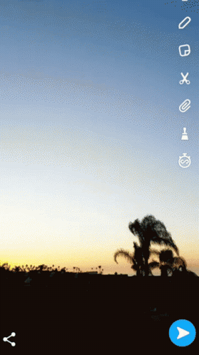 A Screen Shot Of A Sunset With Icons On It GIF