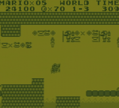A Screen Shot Of A Video Game Called Mario 05 World Time 305 GIF