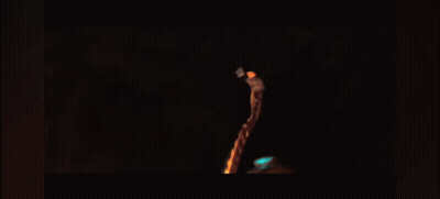 A Screen Shot Of A Video Game With Lava And Rocks In The Background GIF