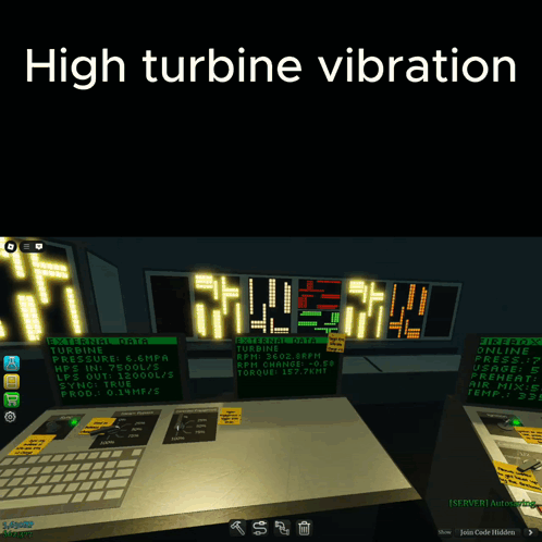 A Screen Shot Of A Video Game With The Words High Turbine Vibration Above It GIF