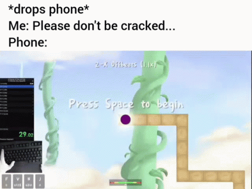 A Screen Shot Of A Video Game With The Words Press Space To Begin On It GIF