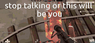 A Screen Shot Of A Video Game With The Words Stop Talking Or This Will Be You GIF
