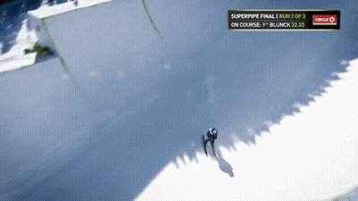 A Screen That Says Superpipe Final Run 3 Of 3 On Course 9Th Blundk GIF