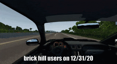 A Screenshot Of A Car With The Words Brick Hill Users On 12/31/20 On The Bottom GIF