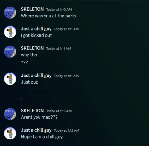 A Screenshot Of A Conversation Between Skeleton And Kelly With A Picture Of A Dog GIF